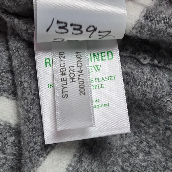 J. Crew Gray White Relaxed Stripe Turtleneck Sweater Dress XS Wool Blend BC720‎ - Image 6