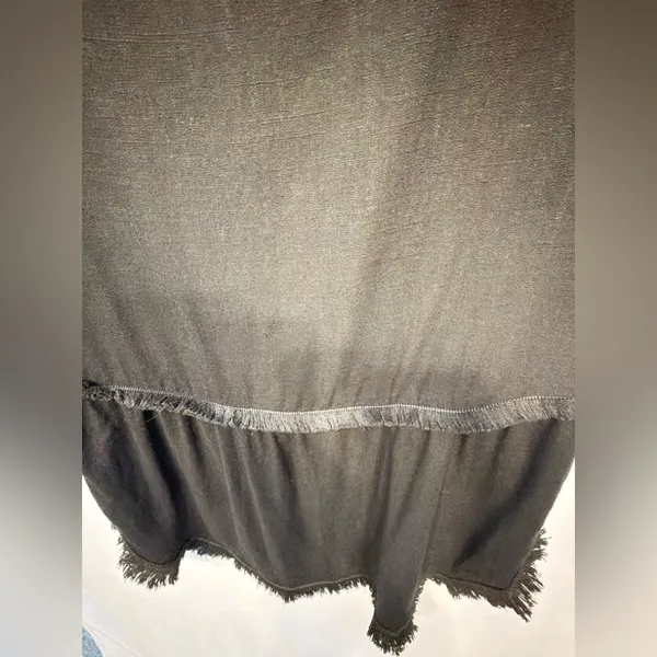Coco + Carmen Black Sleeveless Fringe Tiered Tank size S/M - Image 9