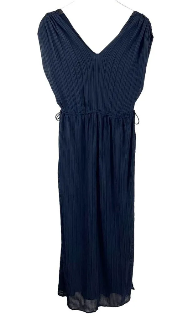 ASTR Pleated Drawstring Waist Maxi Dress - Image 3