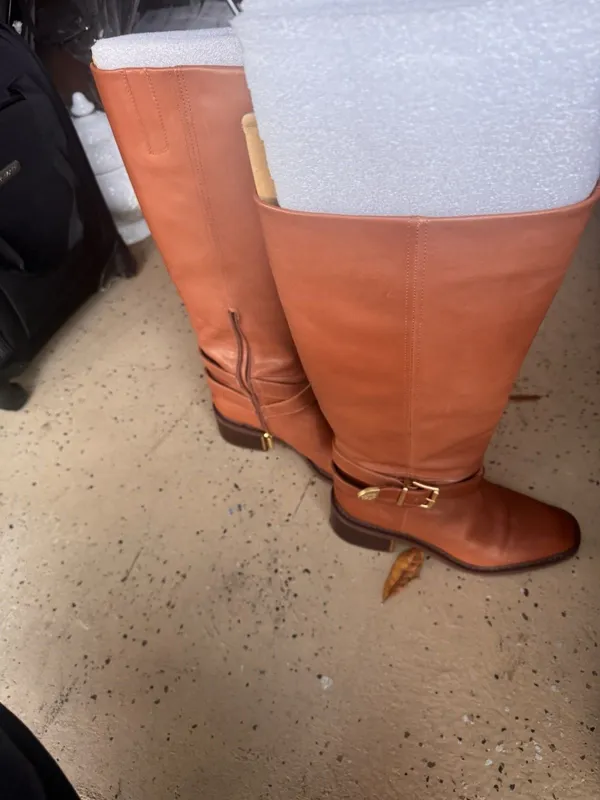 Vince Camuto Tan Riding Boots Leather Straps 10M - Image 9