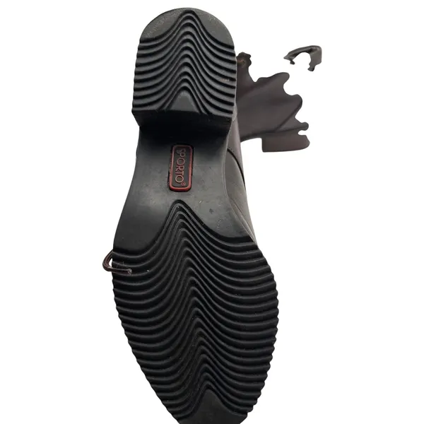 Sporto Brown leather lace-up ankle‎ boots with a square toe Women's Size 6.5M - Image 4