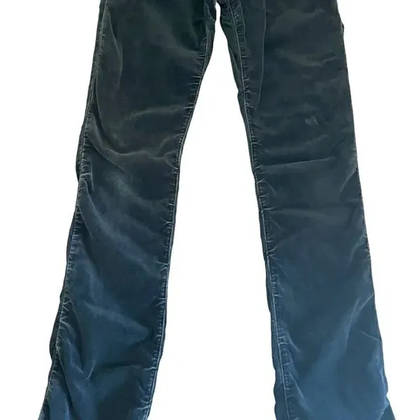 Theory Cotton Blend Green Velvet Skinny Womens Pants SZ 2 - Image 3