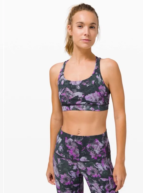 Lululemon Floral Shift Multi Energy Bra *Medium Support, B-D Cup Size 4 - Image 5