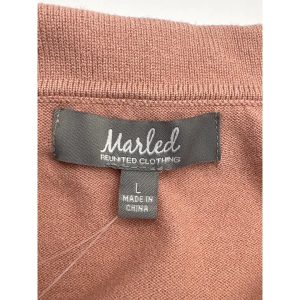 NWT Marled Reunited Clothing Cardigan‎ Sweater Dusty Rose Button Down Large - Image 7