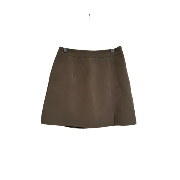 Dazy Women's Taupe Brown A-Line Mini Skirt Back Zip Size S - Image 2