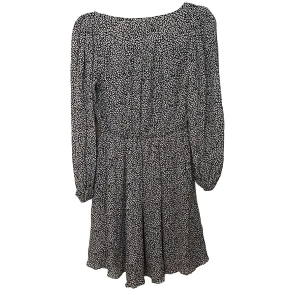 Maeve Anthropologie Dress Women Black White Leopard Print‎ Mini V-Neck Excellent - Image 7