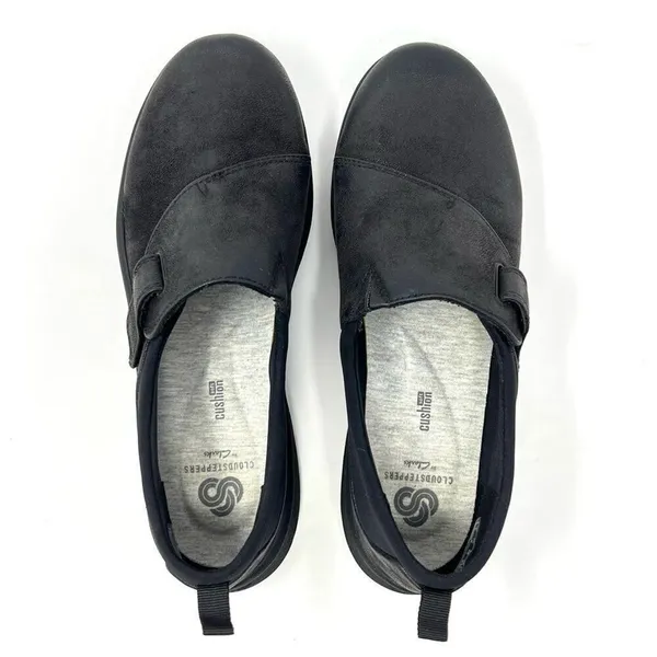 Clarks Cloudsteppers Black Sillian 2.0 Ease Adjustable Strap Slip On Shoes 7.5 - Image 7
