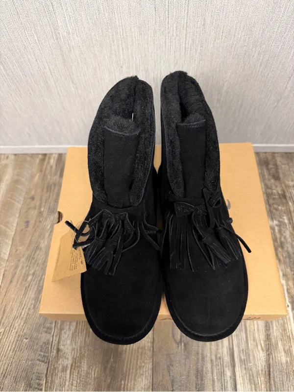 BearPaw Black Suede Tassel Ankle Boot Size 7 - Image 15