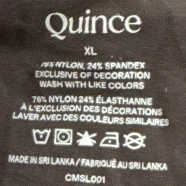 Quince Black Square Neck Bodysuit Women XL‎ Minimalist Stretch Essential - Image 10