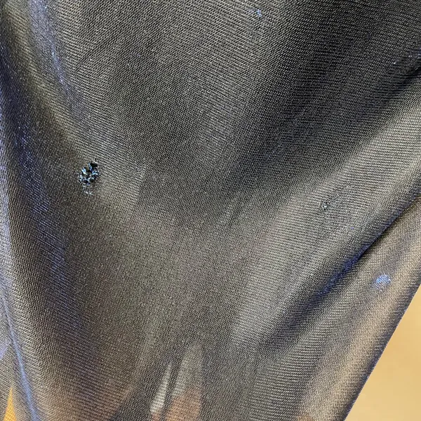 Vintage 90s Prom Dress Velvet FLAWS Empire Waist Sparkly Mesh Evening Blue Black - Image 11