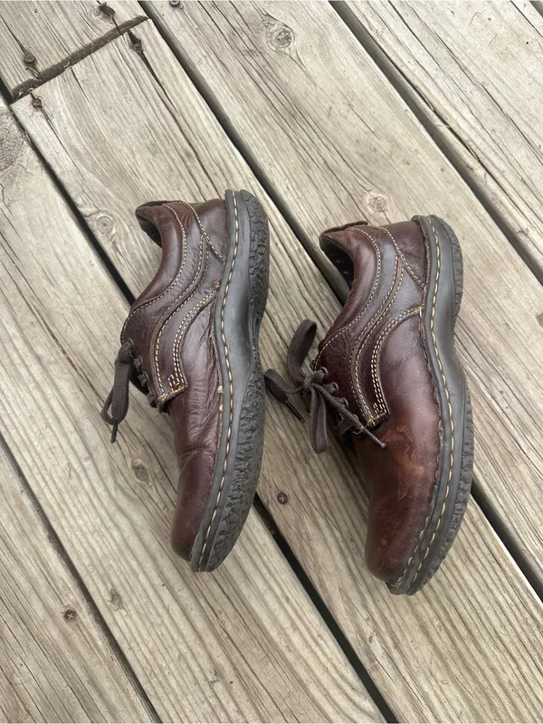Born Dark Brown Lace Up Leather Oxfords, Size 7 (EU 38) - Image 3