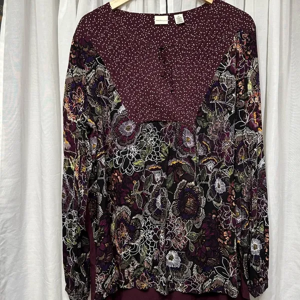 Westbound Women’s Floral‎ Print Long Sleeve Size XL Top - Image 8