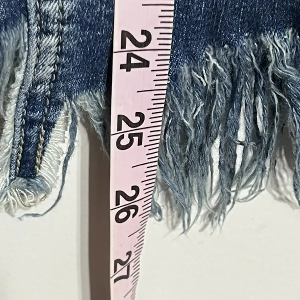 We The Free Women's Distressed Skinny Jeans Raw‎ Fringe Hem Size 28 Ankle Length - Image 8
