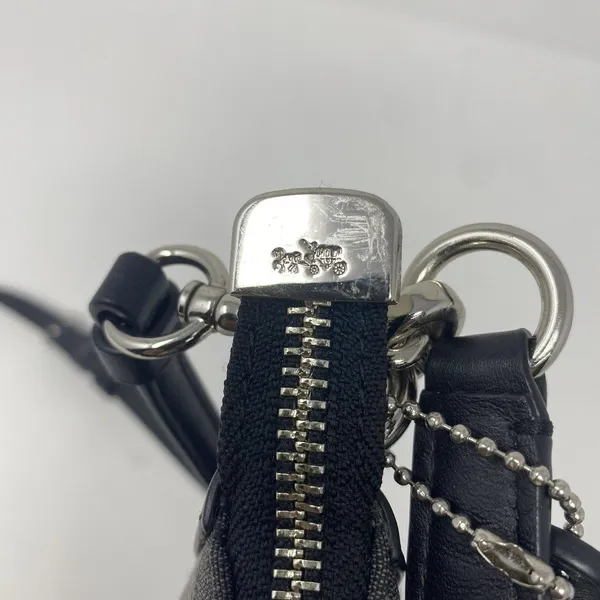 Coach Signature Chelsea Jacquard Crossbody Bag Purse 37584 Black - Image 8