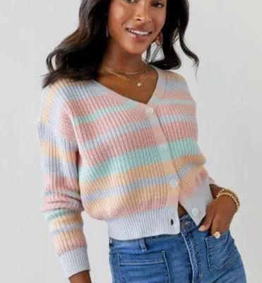 Jessica Simpson Pastel Stripe Cardigan NWT - Image 2
