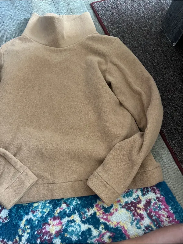 Dudley Stephen’s Women's Camel Mock Neck Cozy Sweater - Image 2