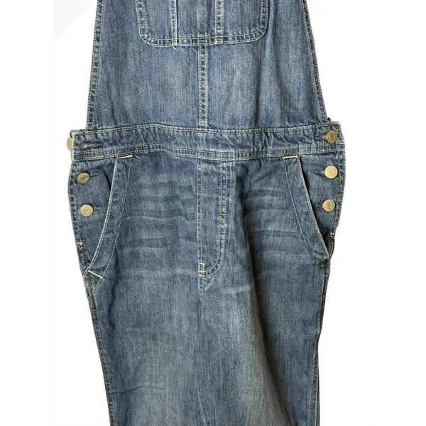 Gap Denim Overalls Women XS Blue Straight Leg Cotton Bib‎ Dungarees Streetwear - Image 6