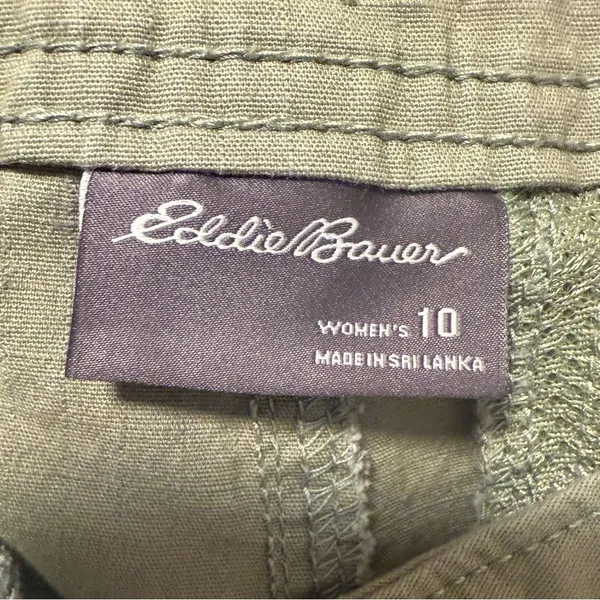 Eddie Bauer Womens 10 Green Hiking Short Drawstring Utility Gorpcore Outdoor‎ - Image 8