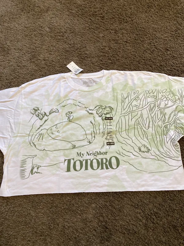 Hot Topic My Neighbor Totoro White Crop Top Size XXL - Image 2