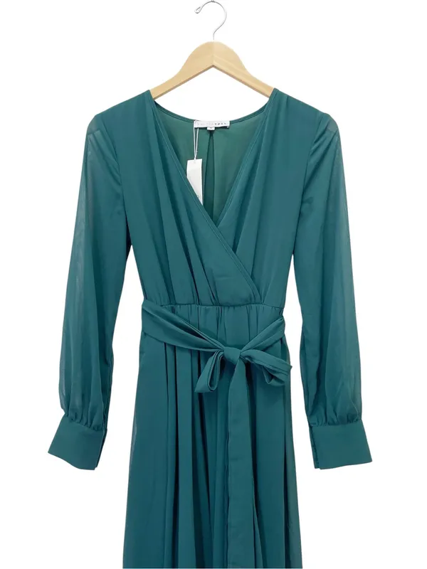 NWT Baltic Born Lydia Emerald Chiffon Maxi Dress Size Medium Long Sleeve Gown - Image 5