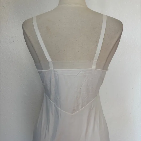 Vintage 50s 60s White Lace Slip - Image 6