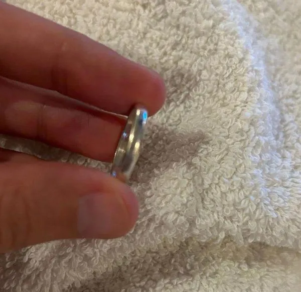 Vintage ring band sterling silver 925 size 8 - Image 2