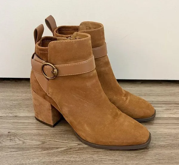 Vionic Tenley Block Heel Bootie Tan Size 7 - Image 3