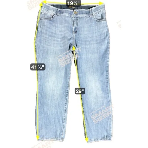 LEE Women Medium Relaxed Fit‎ Straight Leg Mid Rise Denim Blue Jeans Western - Image 8