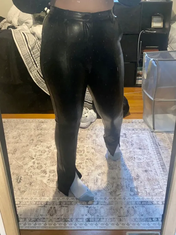 Abercrombie Curve Love Vegan Leather Pants - Image 5