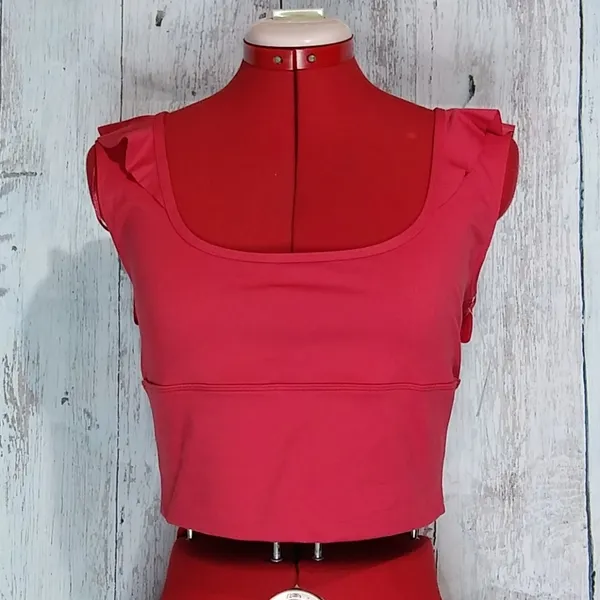 Free People Bondi Flutter Crop Top Sz L - Image 3