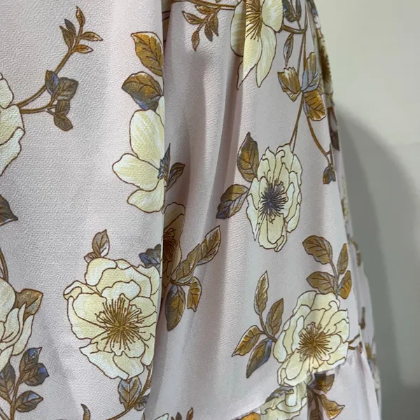 VICI Long Sleeve Boho‎ Pink Floral Swing Mini Dress Size M - Image 5