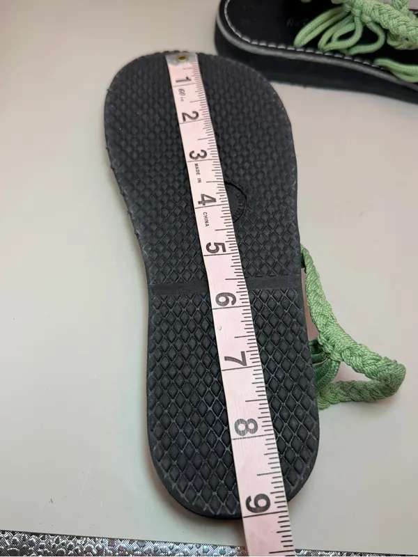 Natural and Co Green Rope Strap Sandals Women’s Approx 6.5-7 Boho - Image 5