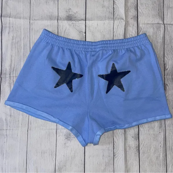 NWT Victoria’s Secret PINK Cozy Blue Women's Drawstring Shorts - Image 3