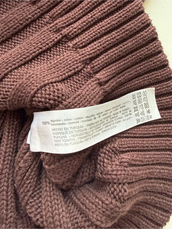 Zara Chocolate Brown Ribbed Sweater Vest Size Large - Image 5