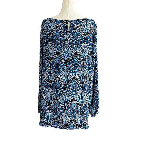 Loft Blue Long Sleeve Blouse Women's Size Large | 74-21 - Image 2