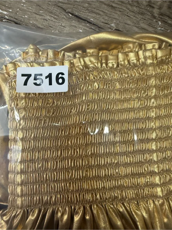 Queen of Sparkles gold Hannah Shimmer Skirt small - Image 5