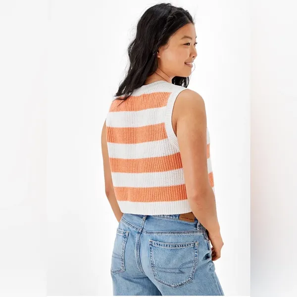 AE Striped Sweater Tank Top XS - Image 2