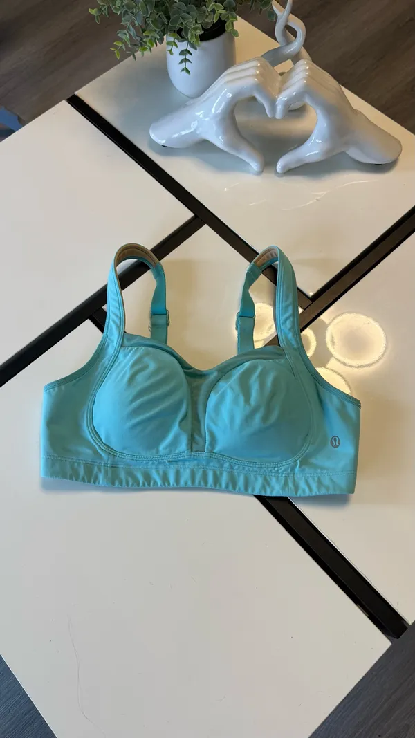 Lululemon Enlite Bra High Support Sports Bra - Aqua Blue / Tiffany Blue - Sz 34C/D - Image 2