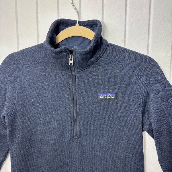 Patagonia Women's Navy Quarter-Zip‎ Fleece size XS - Image 4