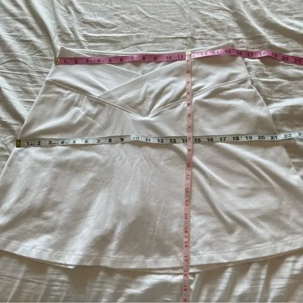 Victorias Secret PINK White Athletic Sport Tennis Skort Skirt with Shorts Sz XL - Image 6
