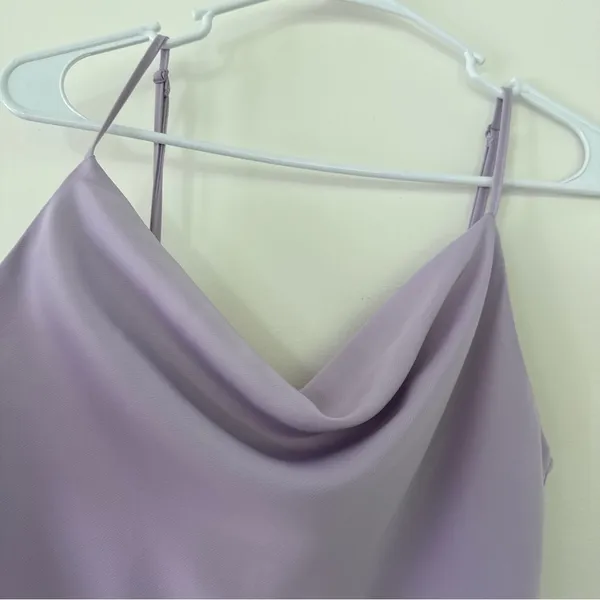 Urban Outfitters Light Before Dark Mallory Cowl Lavender Slip Mini Dress Size M - Image 7
