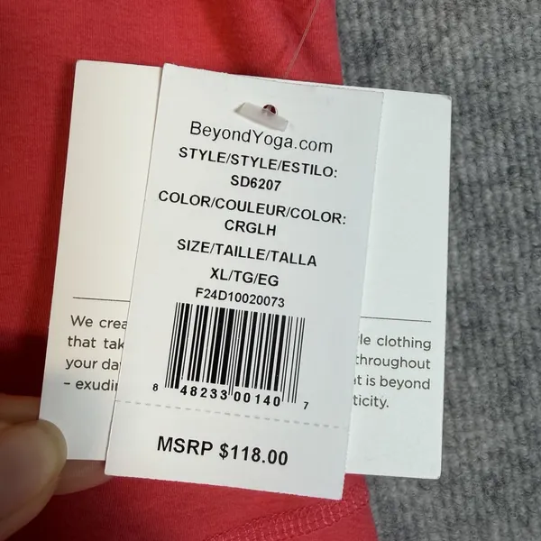 Beyond Yoga Size-XL/TG Women's Spacedye Movement Coral Skater Dress - Image 6
