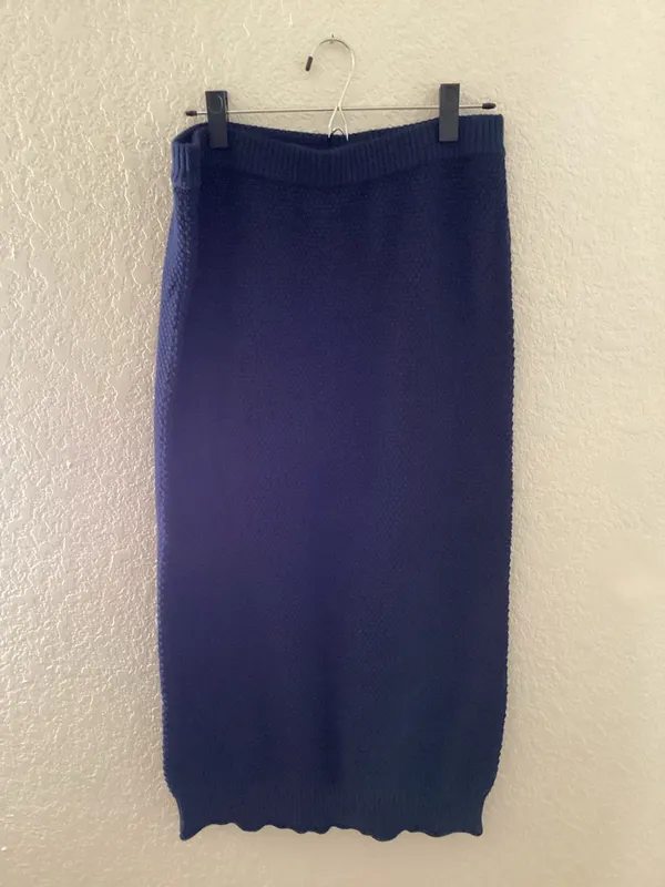 Free People Navy Blue Hailee Sweater Skirt Set - Image 7