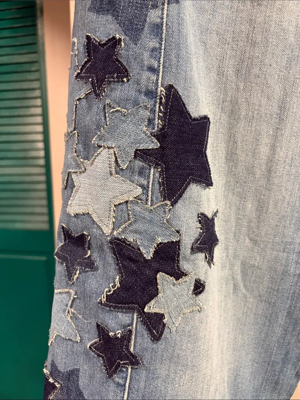 Anthropologie NWT PILCRO IZZIE RELAXED STAR PULL-ON BARREL JEANS - Image 10