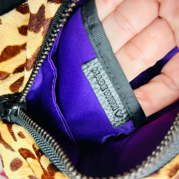 Aimee‎ Kestenberg Leopard Calf Hair Leather Crossbody Bag Mini Backpack NWOT - Image 6