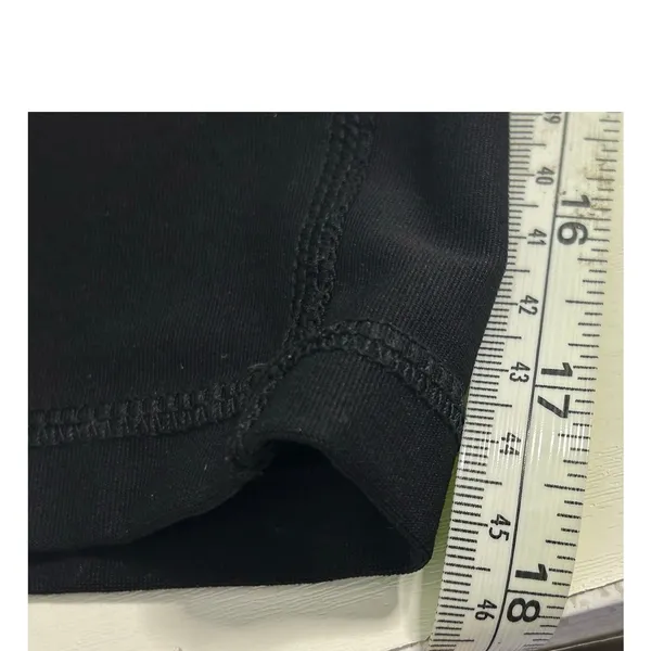 Xersion Black Athletic Capri Leggings Purple Drawstring Size Large - Image 7