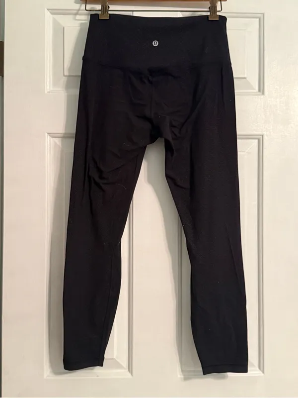 Lululemon Align Lattice Work Embossed Leggings in Black - Image 3
