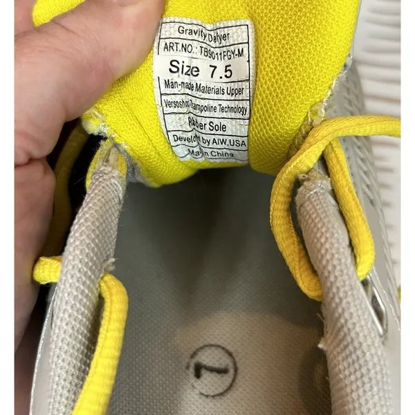 Gravity‎ Defyer G-Defy TB9011FGY-M Womens 9 Grey Yellow VersoShock Sneakers - Image 9