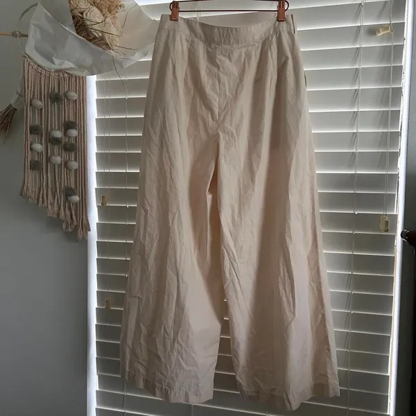 Uniqlo x Clare Waight Keller :C cotton Wide Leg Pants | size 10 minimalist - Image 3