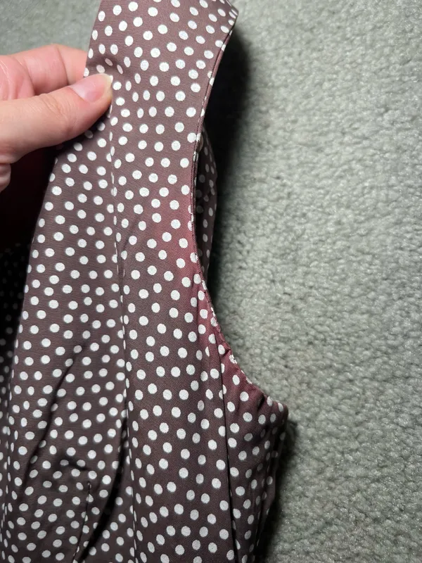Vintage 90s Made in the USA Alyn Paige Maxi Polka Dot Dress - Image 6